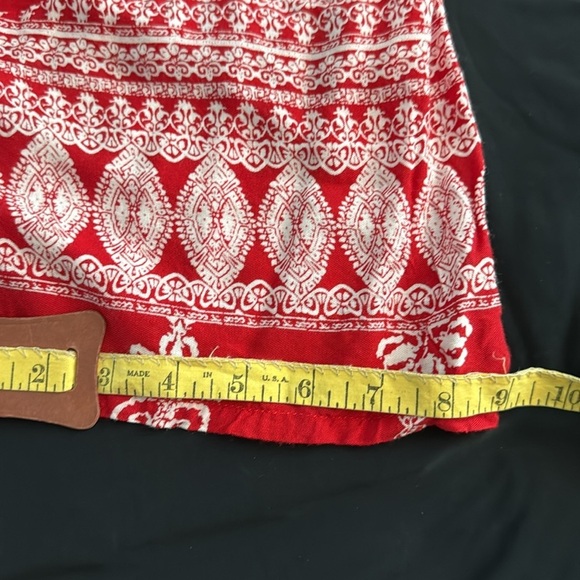 Ananda’s Red & White Kimono Cardigan, Wide Short Sleeve - Picture 6 of 7